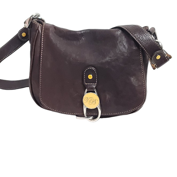 TED BAKER Brown Soft Grain Leather Crossbody Bag - Picture 1 of 10